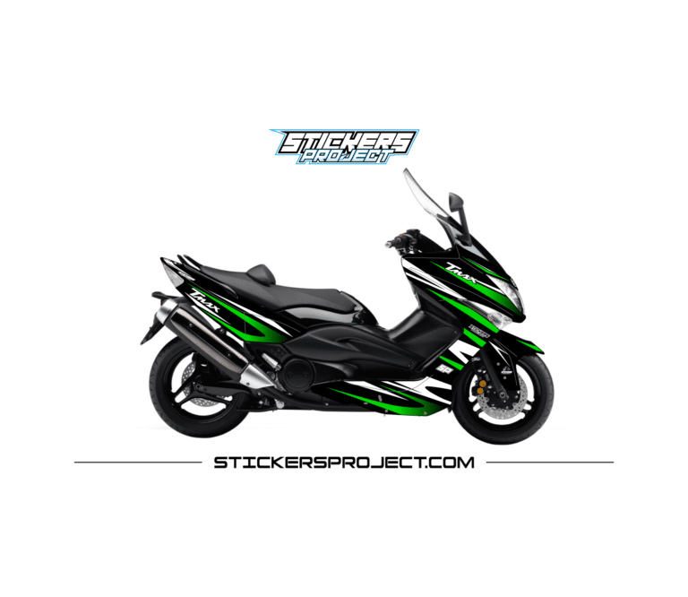 3D Carbon & White Stickers For Yamaha TMAX 500/530 (2001-2016) – Resin Bike, Italy