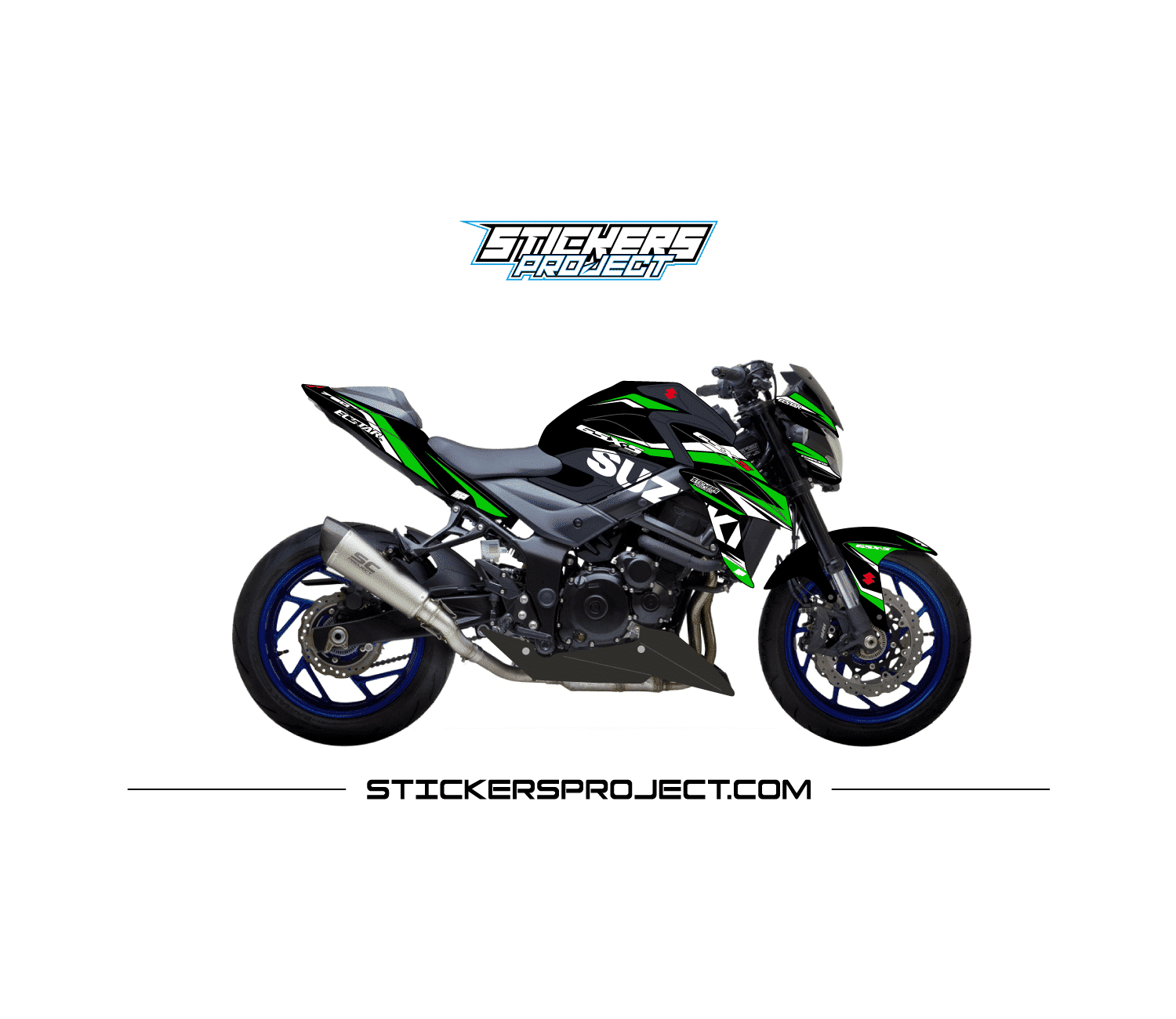 Graphic kit GSXS 750 (2017) - black and green Graphic kit GSXS 750 (2017) - black and green - Image 2