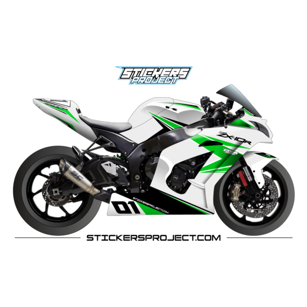 Graphic kit ZX10R (2011-2015) - white & green