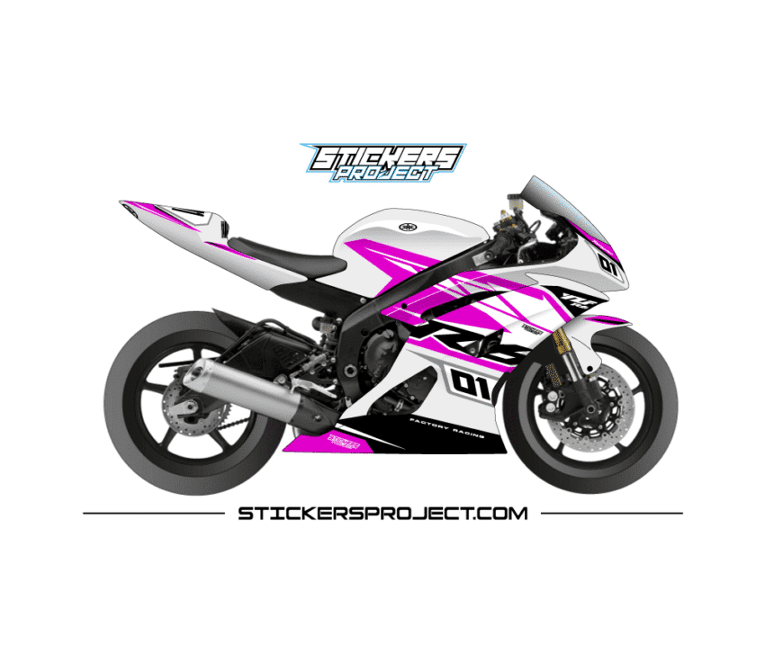 Order Yamaha R6 2008-2016 Graphic Kit - White & Pink