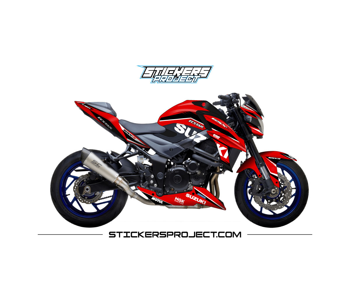 Kit déco GSXS 750 ECSTAR rouge (2017) Kit Deco GSXS 750 Ecstar rouge