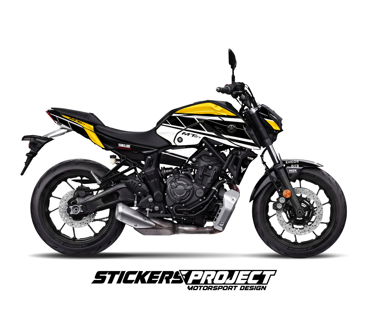 Kit déco MT-07 ANNIVERSARY jaune (2021-2024) Kit Deco MT07 2021